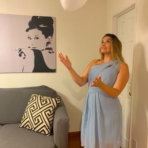 David’s Bridal Bridesmaid Dress Light Blue